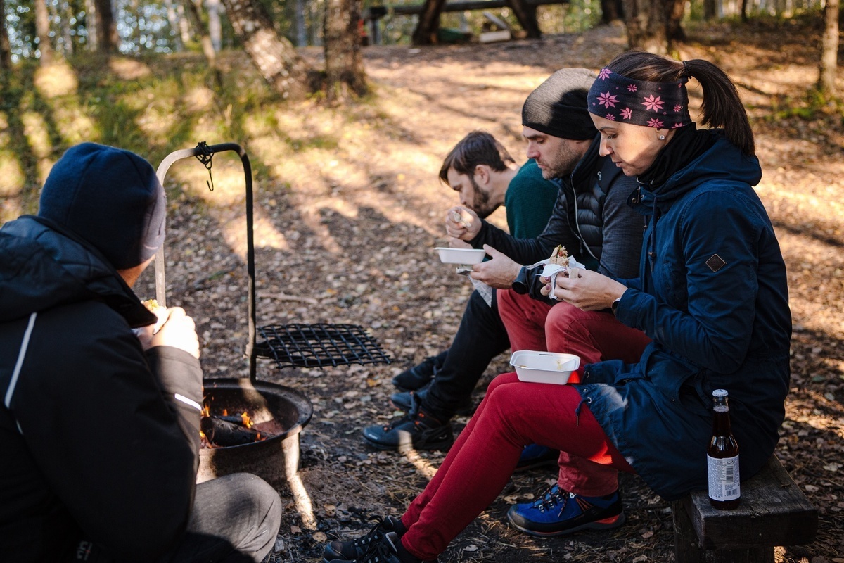 Students resting